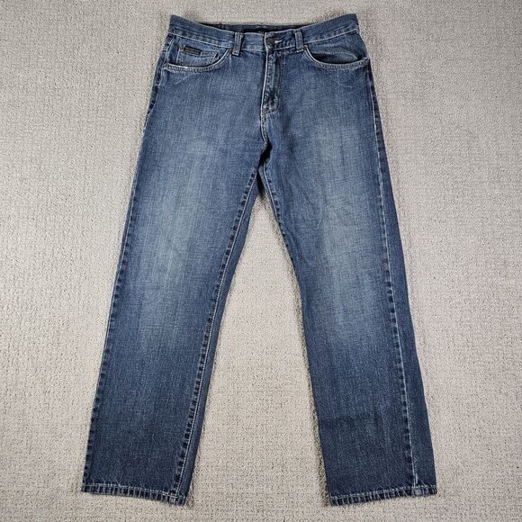 Calvin Klein Jeans Straight Leg Mens Size 32X27.5‎ Blue Denim Medium Wash - Picture 1 of 8